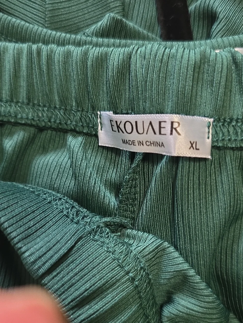 Green Ribbed Tank & Wide-Leg Pants Set With Duster New With Tags XL